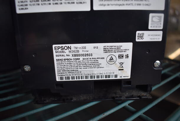 3 Epson Receipt Printers; M362B and Two M335B. 5x5.5x5.5. 3 Times Your Bid! - Image 3 of 5