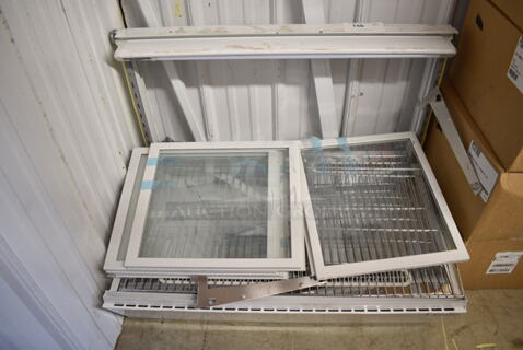 BRAND NEW SCRATCH AND DENT! White Metal Deli Display Case Merchandiser. See Pictures For Damage. 