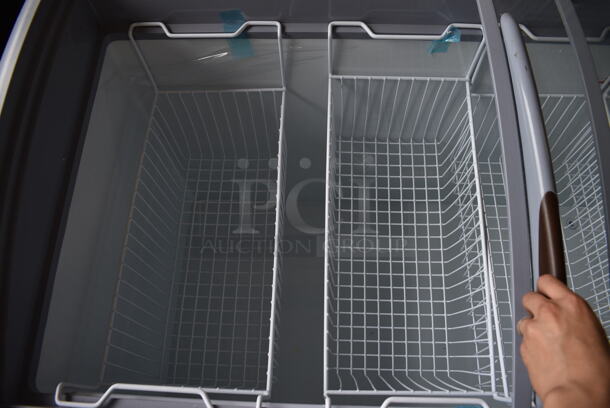 BRAND NEW! KoolMore Model MCF-16C Metal Chest Freezer Merchandiser w/ White Poly Coated Baskets on Commercial Casters. 115 Volts, 1 Phase. 60x28x35. Tested and Working! - Image 6 of 7