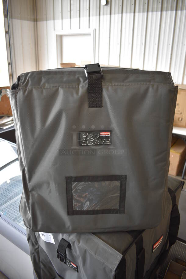 BRAND NEW! Rubbermaid 529F1300 Pro Serve Gray Poly Insulated Front Load Food Carrying Catering Bag w/ Insert. 19x25x22 - Image 2 of 5