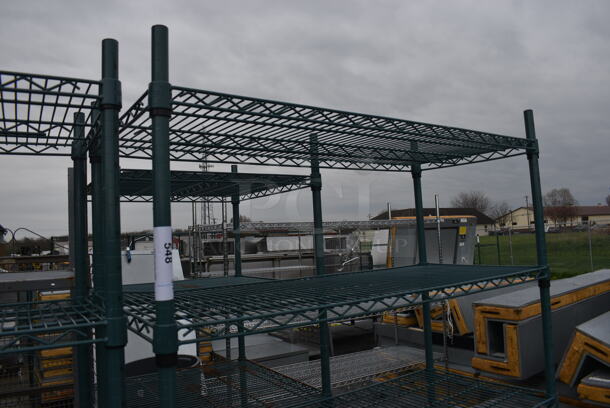 Metro Green Finish 5 Tier Shelving Unit. BUYER MUST DISMANTLE. PCI CANNOT DISMANTLE FOR SHIPPING. PLEASE CONSIDER FREIGHT CHARGES. 42x18x75 - Image 2 of 3