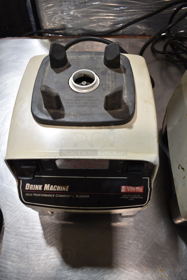 2 Vita-Mix Metal Commercial Countertop Blender Bases w/ 1 Poly Blender Pitcher. 2 Times Your Bid! Tested and Working! - Image 5 of 7
