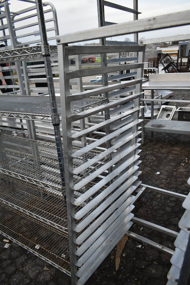 Metal Commercial Pan Transport Rack on Commercial Casters. - Image 2 of 2