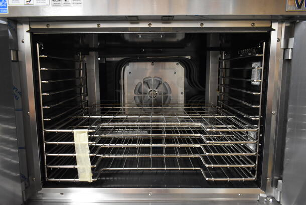 2 BRAND NEW SCRATCH AND DENT! Vulcan VC5ED ENERGY STAR Stainless Steel Commercial Electric Powered Full Size Convection Oven w/ View Through Doors, Metal Oven Racks and Thermostatic Controls. 240 Volts, 3/1 Phase. 2 Times Your Bid! Tested and Working! - Image 4 of 9