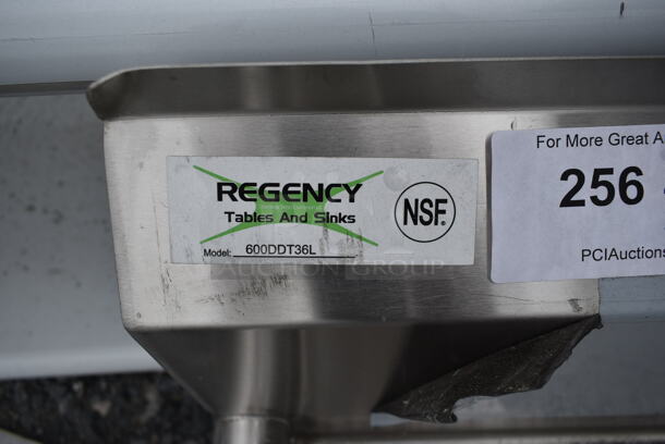 BRAND NEW SCRATCH AND DENT! Regency 600DDT36L Stainless Steel Commercial Left Side Dirty Side Dishwasher Table. No Legs. - Image 4 of 4