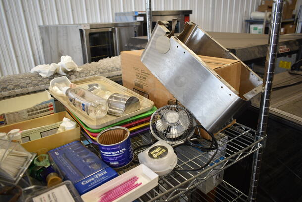 ALL ONE MONEY! Tier Lot of Various Items Including Trays, Fan and Hand Sanitizer - Image 4 of 5