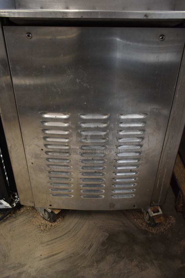 Donper Stainless Steel Commercial Floor Style Air Cooled 2 Flavor w/ Twist Soft Serve Ice Cream Machine on Commercial Casters. 208-250 Volts, 1 Phase. - Image 5 of 6