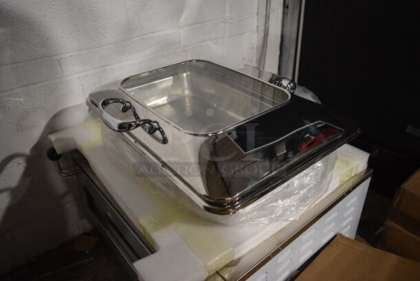 BRAND NEW SCRATCH AND DENT! Acopa Voyage 407IND8CHAF Stainless Steel Commercial Countertop 8 Quart Full Size Induction Chafing Dish. - Image 2 of 6