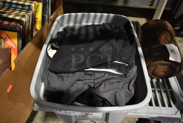 ALL ONE MONEY! Lot of Clothes in Gray Poly Bin - Image 2 of 5
