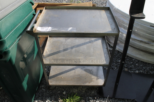 Stainless Steel Commercial 3 Tier Cart on Commercial Casters. - Image 1 of 3