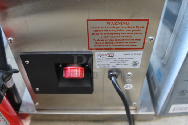Avantco 177CMAPADJ Stainless Steel Commercial Countertop Coffee Machine. 120 Volts, 1 Phase.  - Image 5 of 5