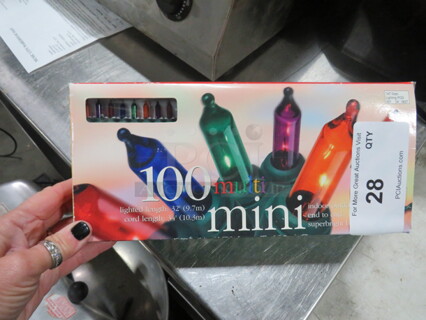 One Box Of 100 NEW Multi Mini Lights.