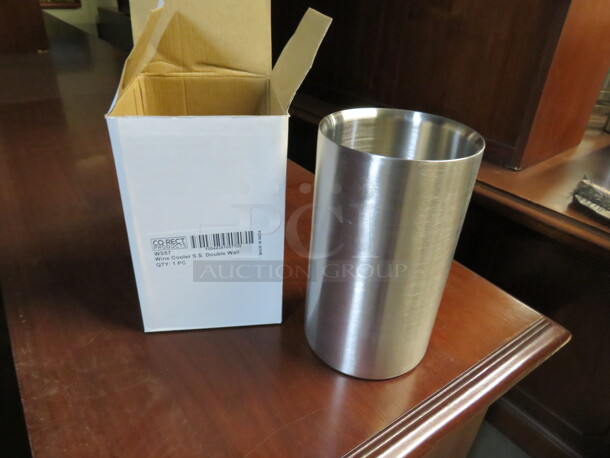 One NEW Stainless Steel Double Wall Wine Cooler. #WS57.  - Image 1 of 2