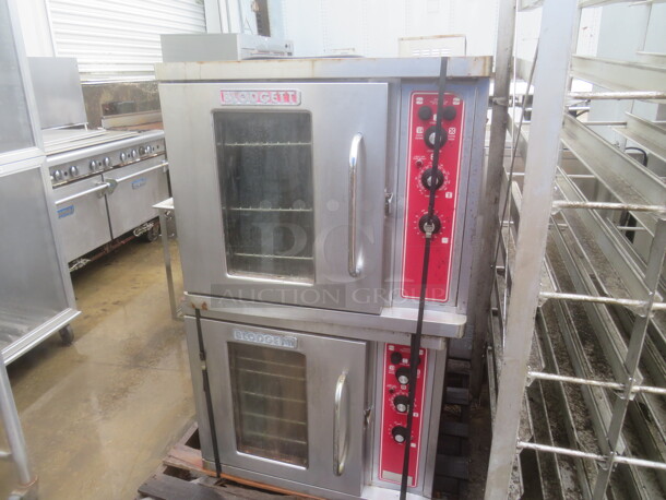 Blodgett Double Stack Electric Half Size Convection Oven With 8 Racks. Unable To Test. 30X28X50
