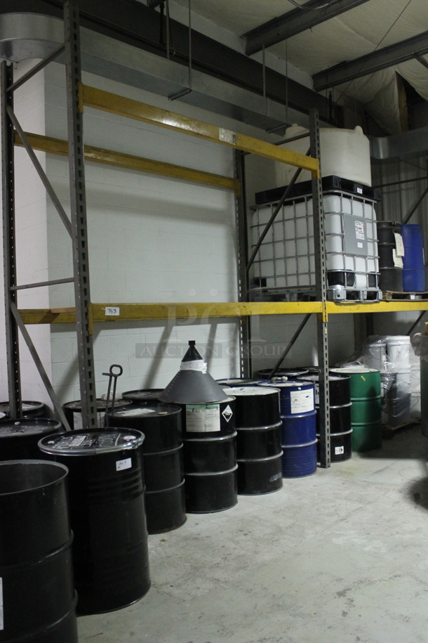 ALL ONE MONEY! Lot of Yellow and Gray Metal Pallet Racking. Does Not Include Contents. BUYER MUST REMOVE. - Image 1 of 6