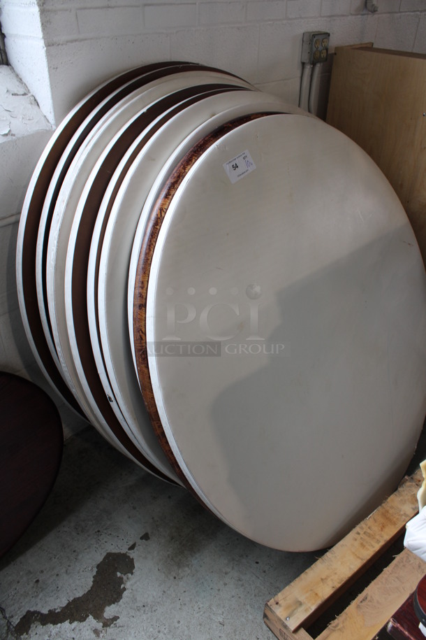 10 Various Round Tabletops. Includes 48x48x1.5. 10 Times Your Bid!