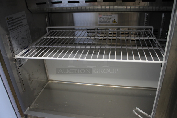 BRAND NEW SCRATCH AND DENT! 2022 Avantco 178APT60HC Stainless Steel Commercial Sandwich Salad Prep Table Bain Marie Mega Top on Commercial Casters. 115 Volts, 1 Phase. Tested and Working! - Image 3 of 5