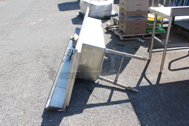 Stainless Steel Commercial 3 Bay Sink w/ Dual Drain Boards. Missing 2 Legs. Bays 20x20. Drain Boards 18.5x27 - Image 6 of 6