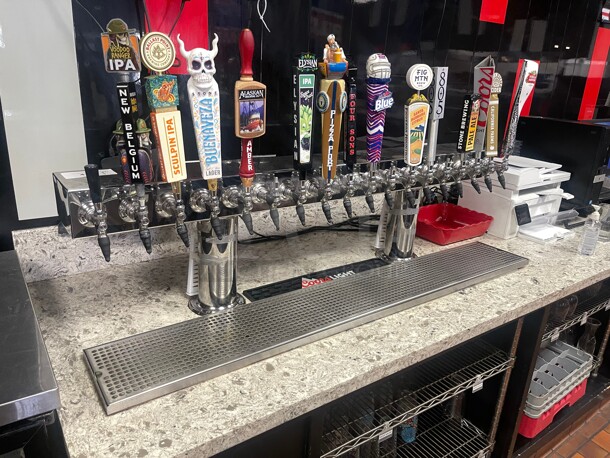 Clean! American Beverage 18 Faucet Stainless Steel Commercial Beer Tower Dispenser  NSF With Drain Board Working! - Image 4 of 6