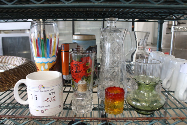 ALL ONE MONEY! Lot of 12 Various Cups Including Mugs and Vases! Includes 4x4x8