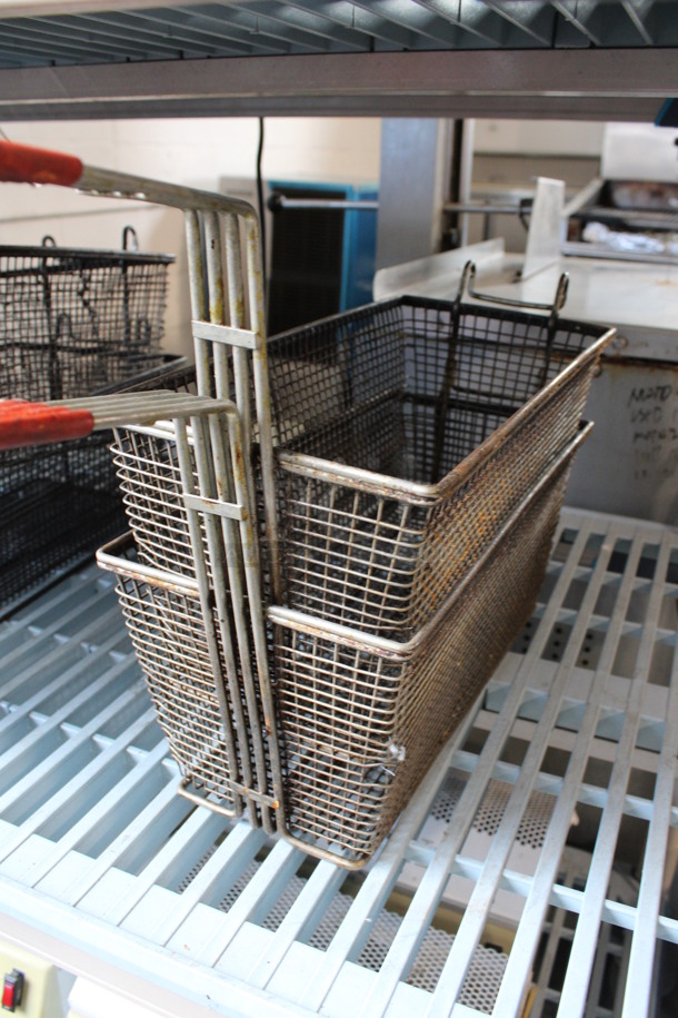 2 Metal Fry Baskets. 6.5x26x10. 2 Times Your Bid!  - Image 2 of 3