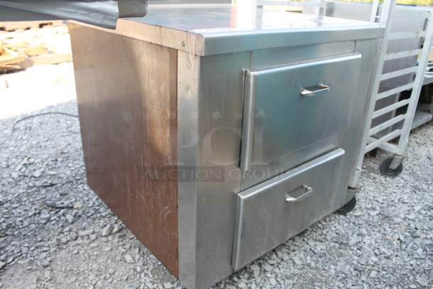 Stainless Steel Commercial Counter w/ 2 Drawers and Back Splash. - Image 4 of 6