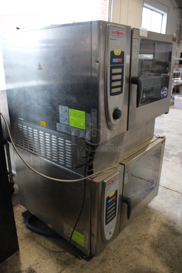 2 Rational Model SCC 62G Stainless Steel Commercial Natural Gas Powered Combi Convection Oven w/ View Through Door and Metal Racks. 75,000 BTU. 42x40x67. 2 Times Your Bid! - Image 10 of 10