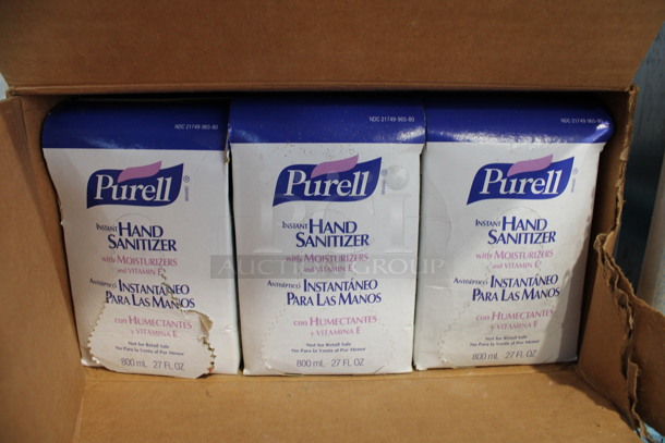 ALL ONE MONEY! Lot of 12 BRAND NEW IN BOX Purell Instant Hand Sanitizer. 