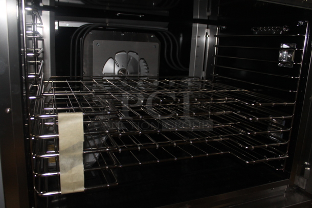 2 BRAND NEW SCRATCH AND DENT! Vulcan VC5ED ENERGY STAR Stainless Steel Commercial Electric Powered Full Size Convection Oven w/ View Through Doors, Metal Oven Racks and Thermostatic Controls. 208 Volts, 3/1 Phase. 2 Times Your Bid! - Image 9 of 12