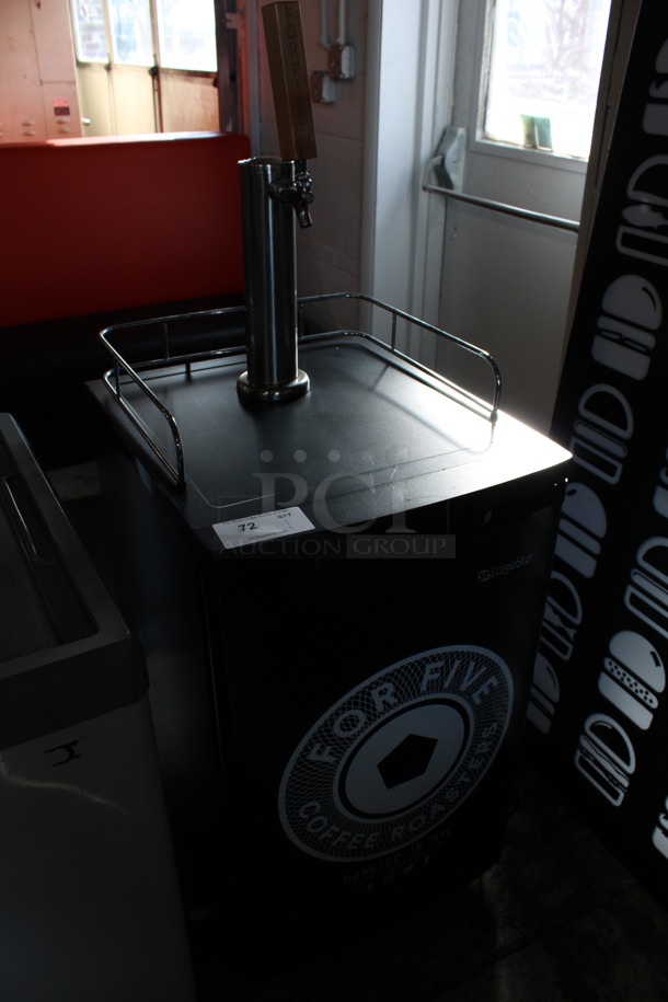 Edgestar Model KC2000A Metal Commercial Direct Draw Kegerator Cold Brewed Coffee Cooler w/ Keg and 2 Tanks on Commercial Casters. 115 Volts, 1 Phase. 20x23x56. Tested and Working! - Image 2 of 7