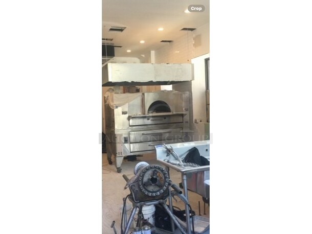 AMAZING! LATE MODEL! Bakers Pride INFERNO Style 6 Pie Natural Gas Powered Double Stacked Pizza Baking Oven! All Stainless Steel!  Model: Y600 SN: 47247! 2X Your Bid Makes One Unit! On Legs With Casters! With Stones! Working When Removed!  - Image 2 of 12