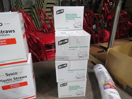 Box Of Dixie Stir Straws. 7XBID