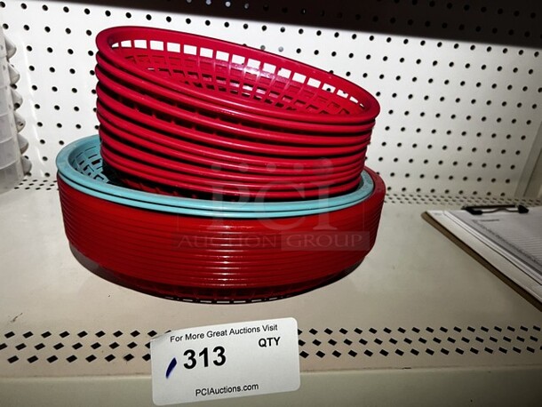 Plastic Fry Baskets, Mixed Sizes (22) - Image 1 of 2