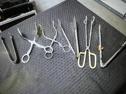 Assorted Stainless Steel Tong. 6XBID