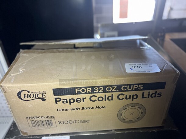 Paper Cold Cup Lids for 32OZ Cups, One Case, Minus Two Sleeves 