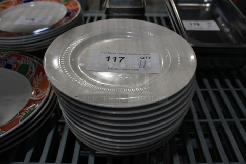 11 White Ceramic Plates. 8.5x8.5x1. 11 Times Your Bid!