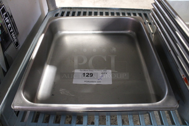 2 Stainless Steel Drop In Bins. 13x14x2.5. 2 Times Your Bid! - Image 1 of 2