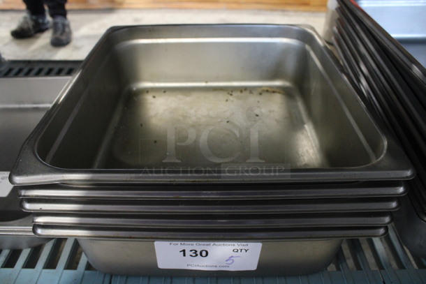 5 Stainless Steel Drop In Bins. 13x14x4. 5 Times Your Bid!