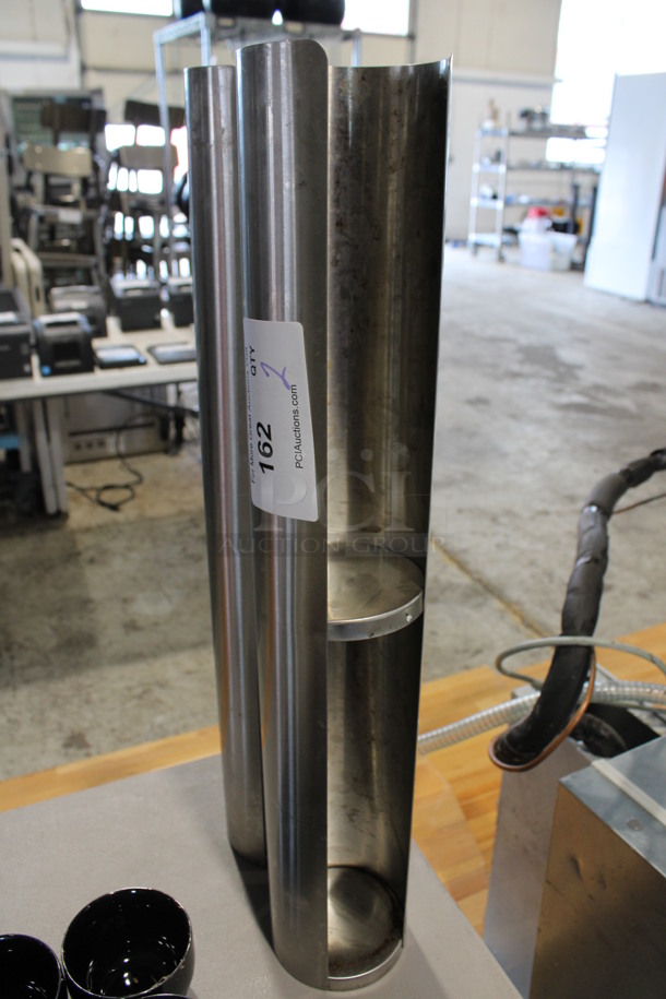 2 Metal Lid Dispenser Chutes. 4x4x23.5. 2 Times Your Bid!