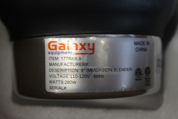 LIKE NEW! Galaxy IMBL9 9" Stainless Steel Commercial Variable Speed Immersion Blender. 120 Volts, 1 Phase. Tested and Working! - Image 3 of 3
