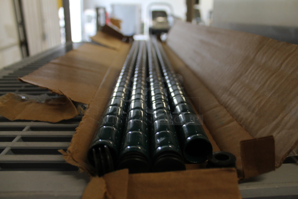 BRAND NEW IN BOX! 4 Green Finish Poles - Image 3 of 3
