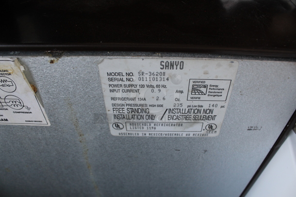 Sanyo SR-3620X Mini Cooler. 120 Volts, 1 Phase. Tested and Working! - Image 4 of 4