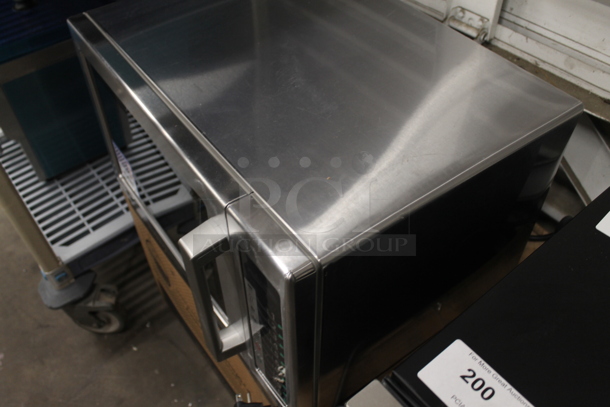 BRAND NEW SCRATCH AND DENT! Amana RCS10TS Commercial Stainless Steel Electric Stackable Microwave. 120V. Tested And Working!  - Image 5 of 11