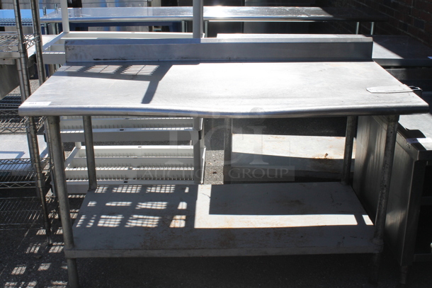 Stainless Steel Table w/ Can Opener Mount, Back Splash and Metal Under Shelf. - Image 1 of 5