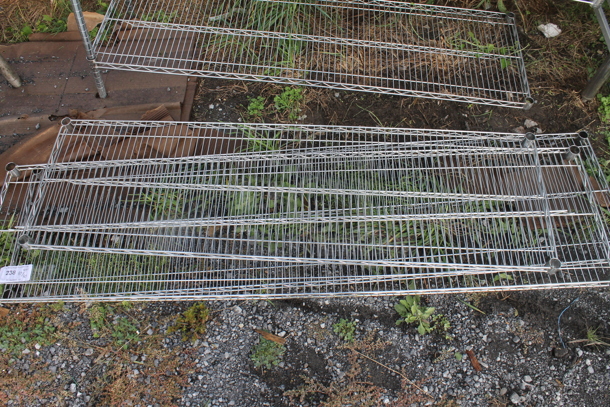 ALL ONE MONEY! Lot of 3 Various Chrome Finish Wire Shelves - Image 2 of 3