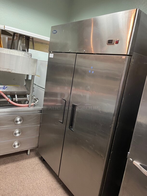Working! Atosa Reach-In Commercial Refrigerator Two Solid Stainless Steel Door- MBF8507GR 120 Volt NSF Tested and Working! - Image 1 of 7