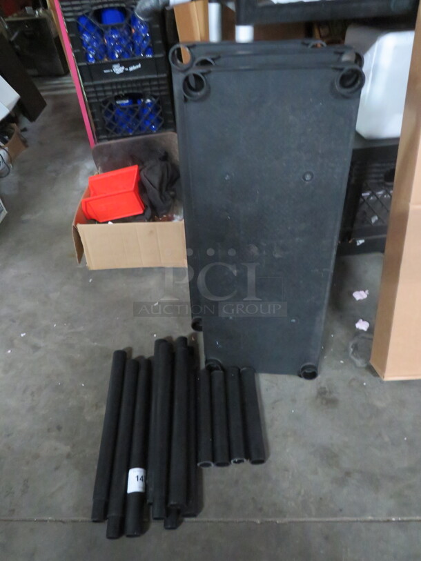 One Poly 3 Shelf Shelving System. 32X13. Assembly Required. - Image 1 of 1