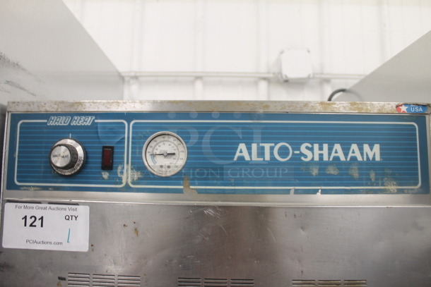 Alto Shaam 1000-UR/P Stainless Steel Commercial 2 Half Size Door Holding Cabinet on Commercial Casters. 208-240 Volts, 1 Phase.  - Image 4 of 7