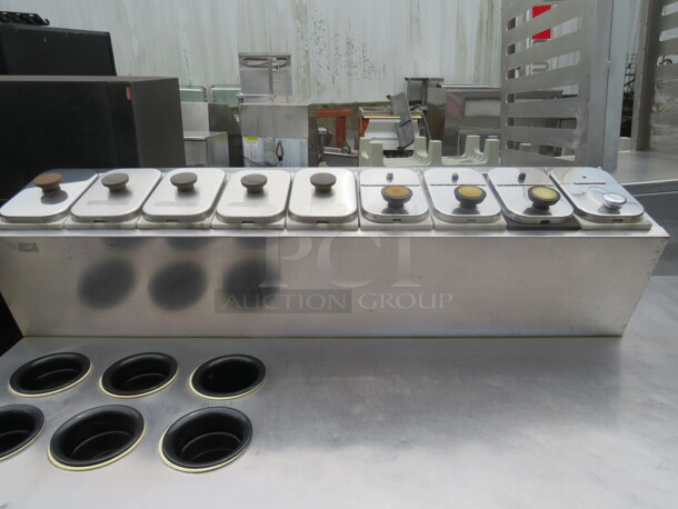 One Beverage Air 2 Door Cooler With 2 Racks, And A Top  9 Topping Holder, On Casters. Model# MS68. 115 Volt. Working Not Cold. 69X27.5X51 - Image 3 of 3