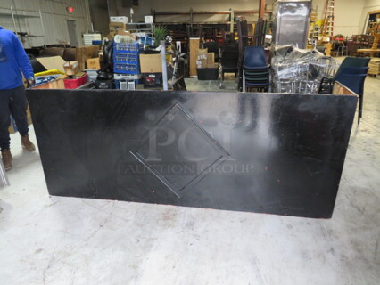 One Black  Wooden Table Top. 95X38X25. 